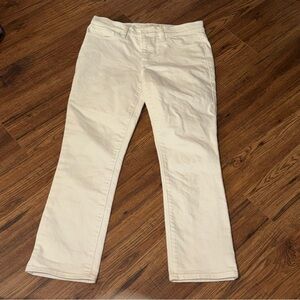 Tory Burch Cropped Straight Leg Jeans